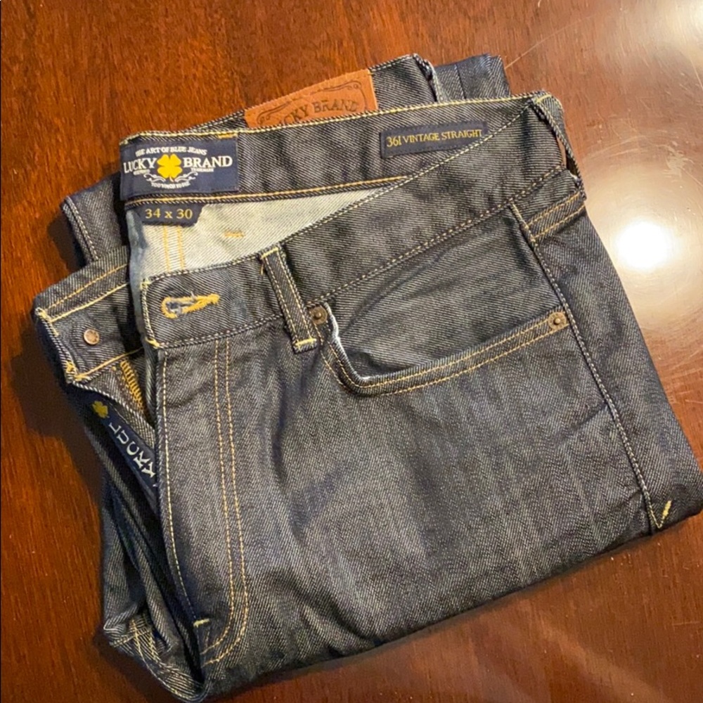 Men’s 361 vintage straight dark denim jeans